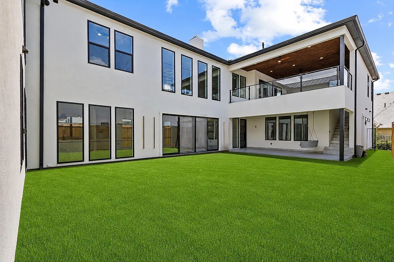 Rear elevation with covered balcony
